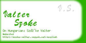 valter szoke business card